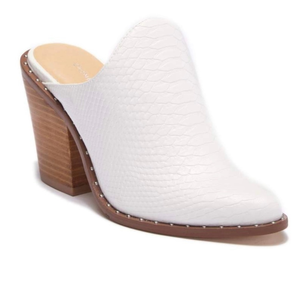 Chinese Laundry Kingston Snake Embossed Block Heel Mule
